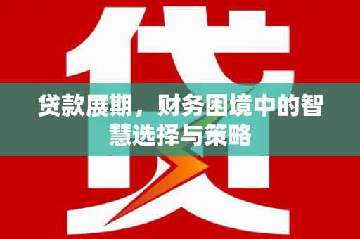 昆都仑贷款展期，财务困境中的智慧选择与策略