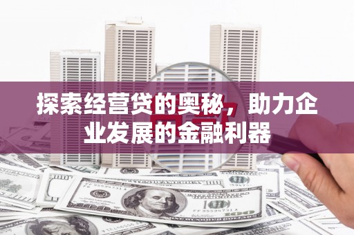 朱家尖探索经营贷的奥秘，助力企业发展的金融利器