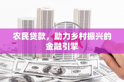 延平农民贷款，助力乡村振兴的金融引擎
