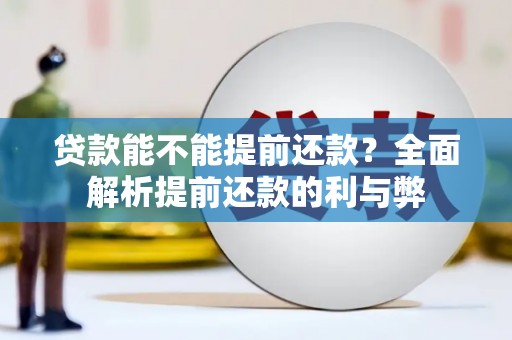 分宜贷款能不能提前还款？全面解析提前还款的利与弊