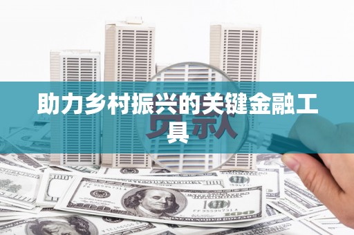 宁城助力乡村振兴的关键金融工具