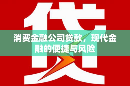 茅箭消费金融公司贷款，现代金融的便捷与风险