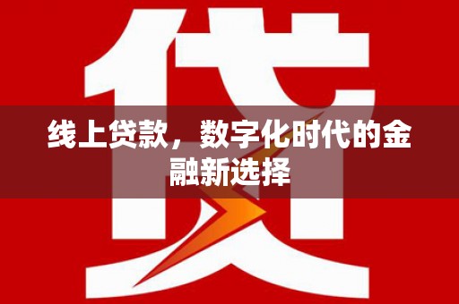汝州线上贷款，数字化时代的金融新选择